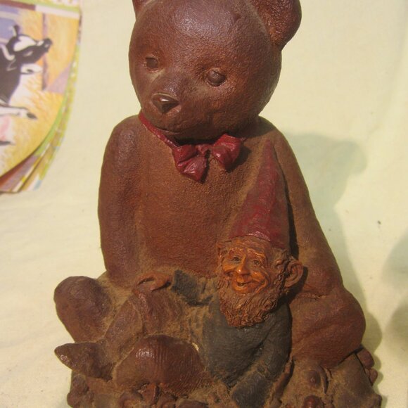 VTG 1981 TOM CLARK GNOMES, BEN, GNOME W/TEDDY BEAR - Picture 2 of 11